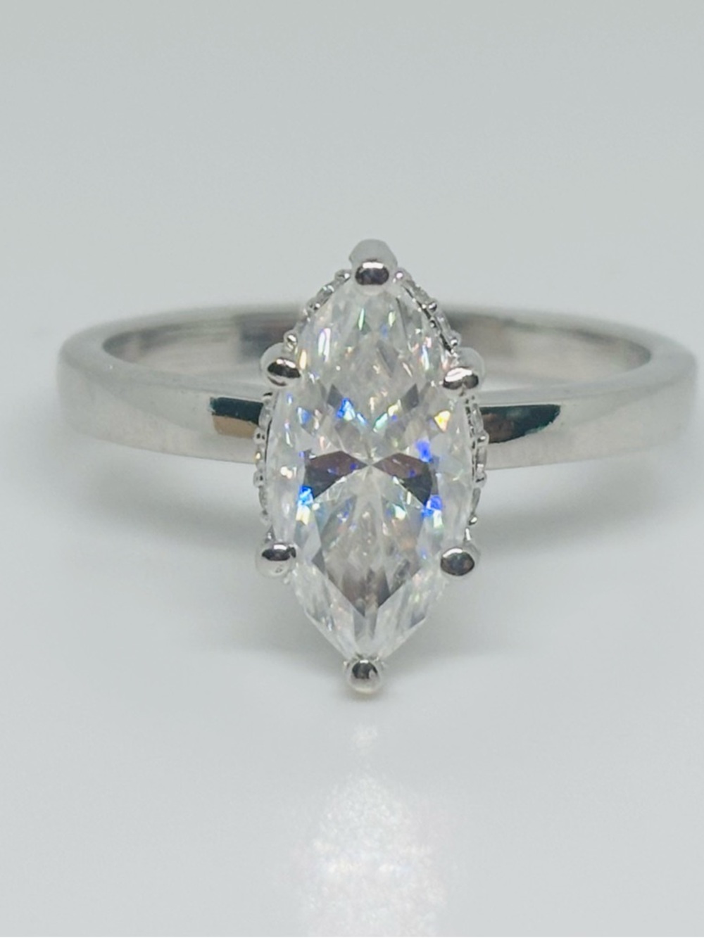 2ct Marquise MOISSANITE Ring size 7